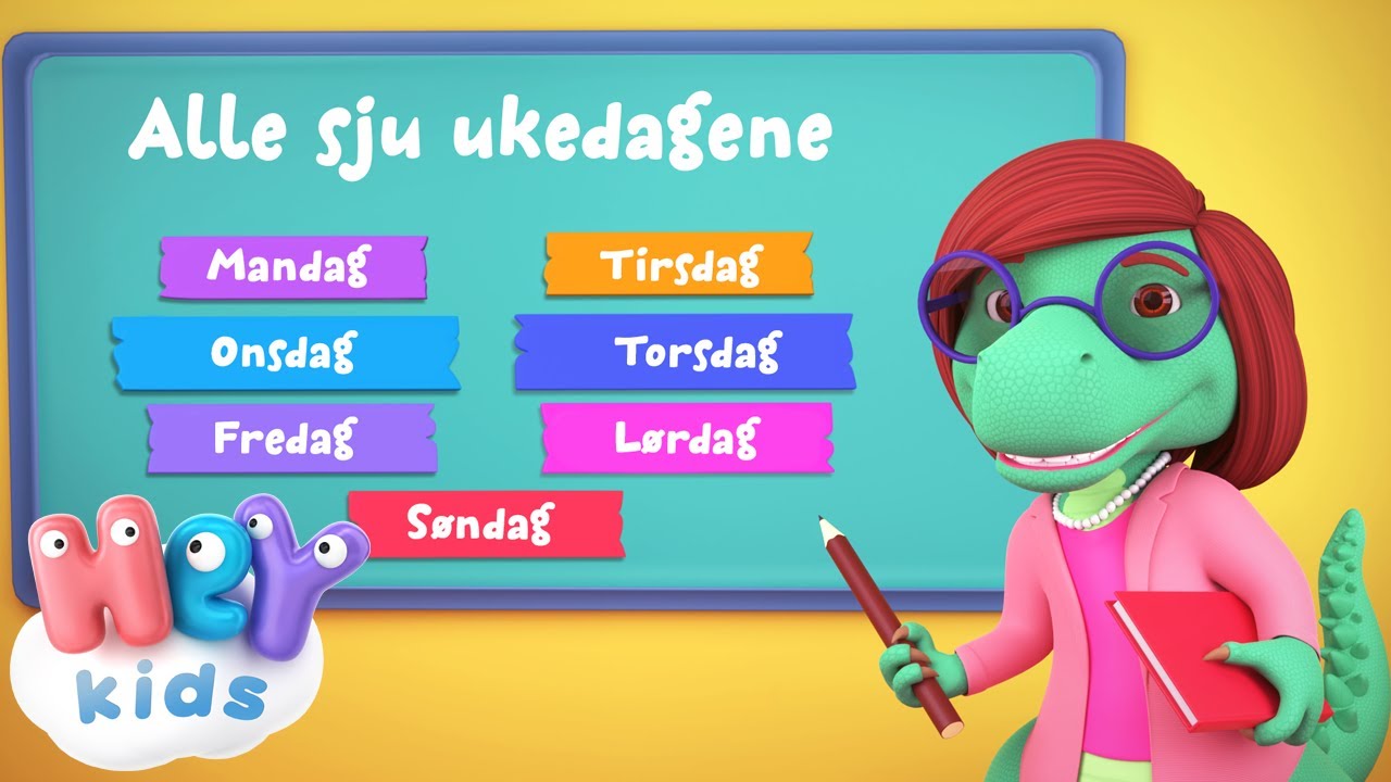 Ukedager på Norsk sang | HeyKids - Barnesanger på Norsk
