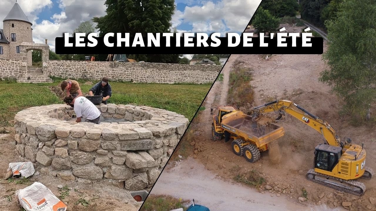 Ep 61. 1er fontaine terminée et terrassement du parking - Transformation d'un château abandonné