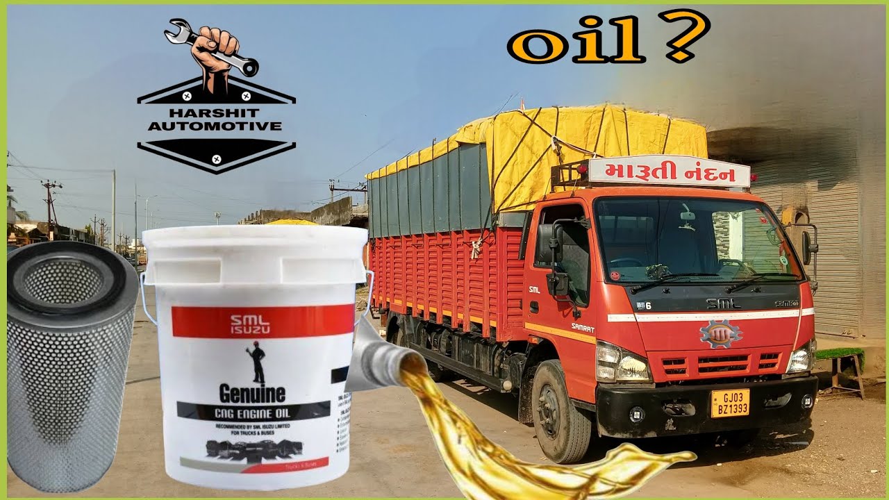 How to change Oil in truck | Oil change video | Truck Air filter cleaning | SML oil change | #sml