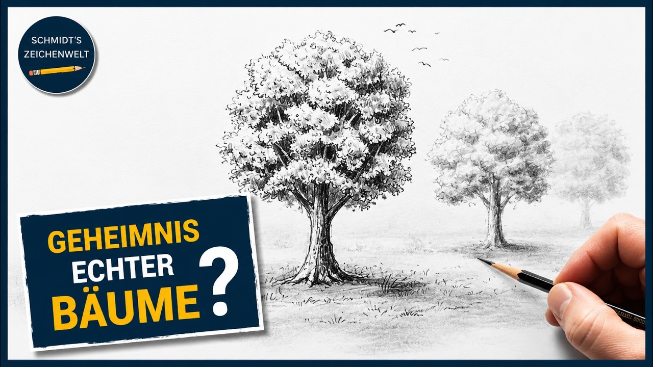 Bäume zeichnen – so werden sie lebendig und realistisch mit Bleistift! 🌳
