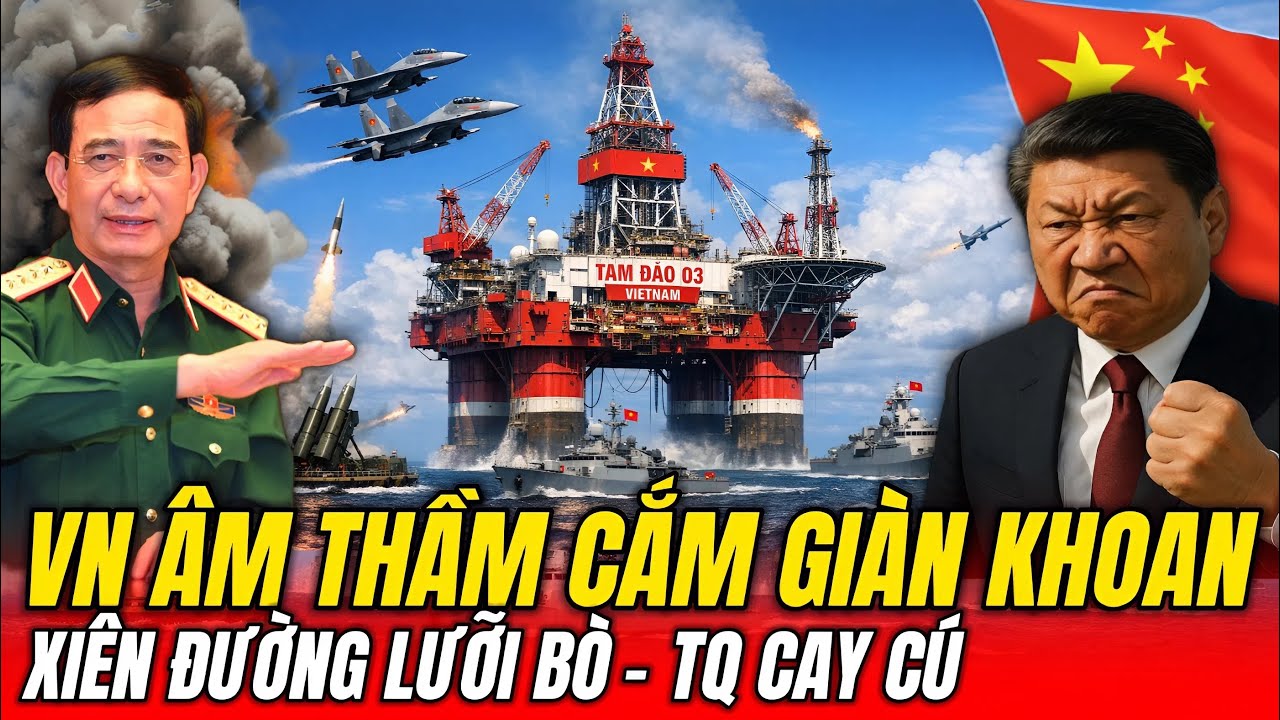 Lợi Dụng Trung Đài Căng - VN Lôi Dàn Khoan Xiên Đường Lưỡi Bò Đánh Dấu Chủ Quyền