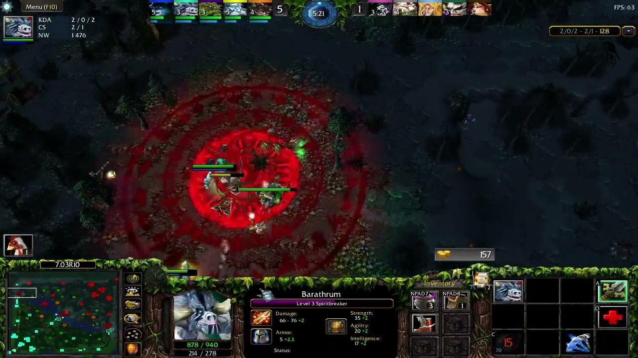 Dota1-Map7.03R: Bara vs Invo. Chỉ cần đợi anh ta invi. Và cái kết