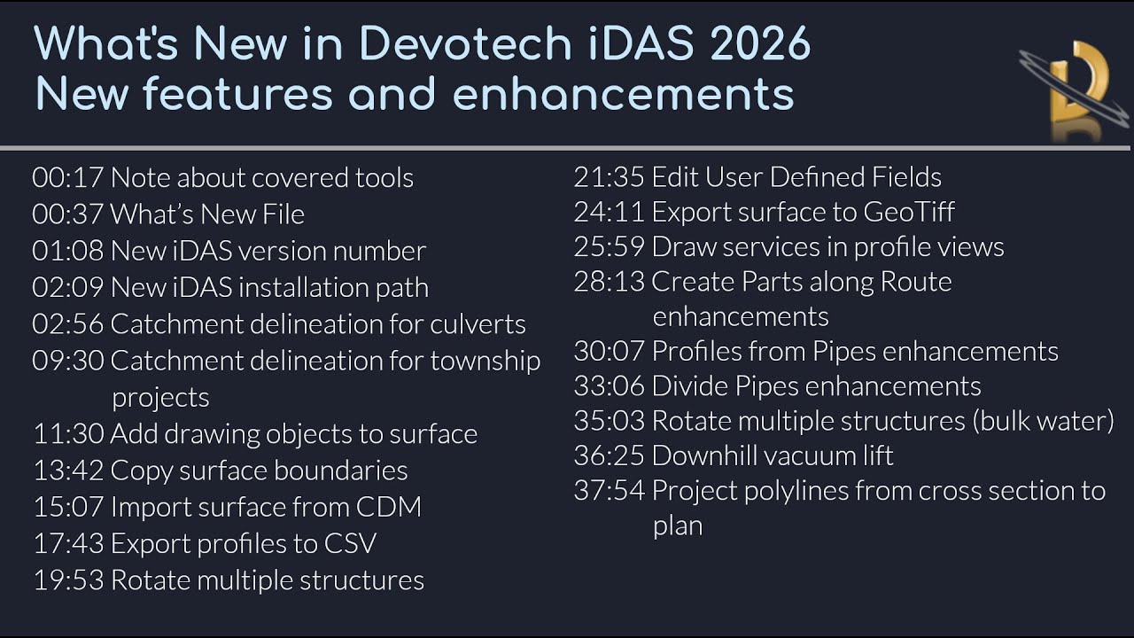 Whats New in Devotech iDAS 2026 - New Features and Enhancements