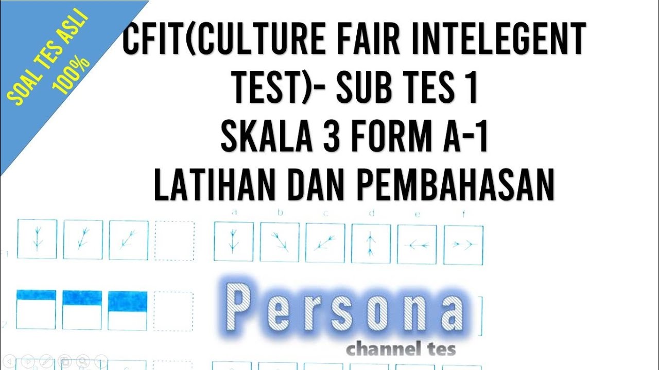 Psikotes CFIT Subtest 1 Skala 3 Form Vers 2 Jawaban + Pembahasan