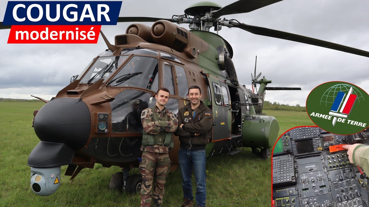 Visite guidée du COUGAR MODERNISÉ, l'hélicoptère de transport tactique de l' @Armée de Terre