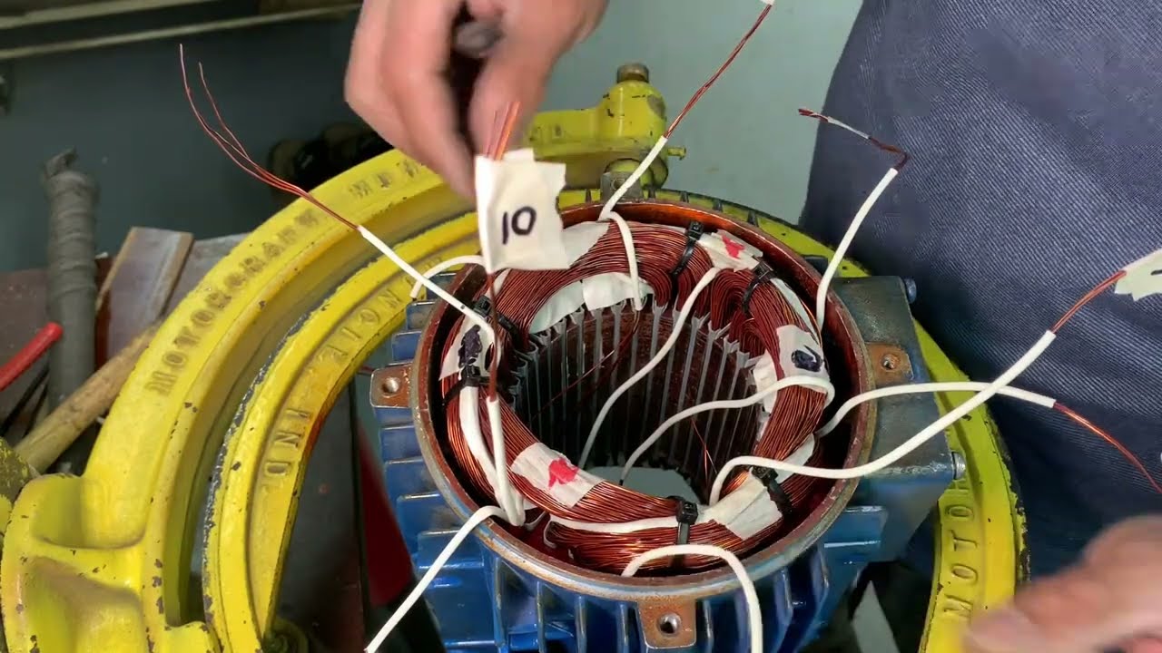 Motor Rewinding | 9 Leads Motor | 1&2star connection and Diagram