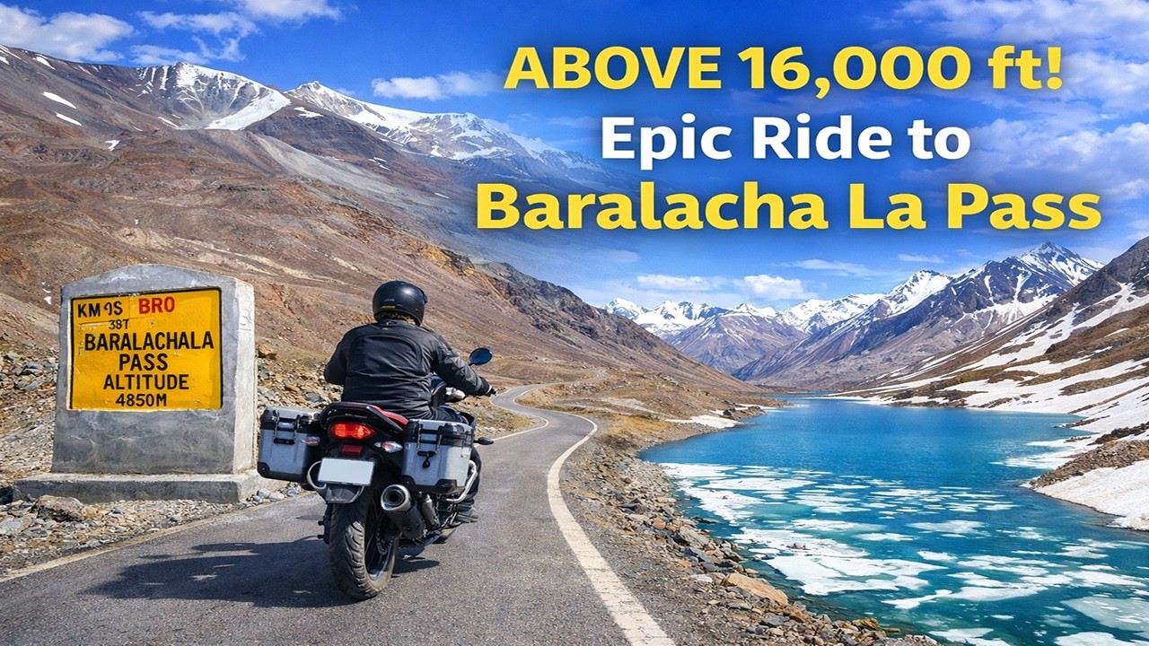 Leh–Manali Highway Ride | Zin-Zing Bar to Baralacha La Pass (16,040 ft) on a Motorcycle