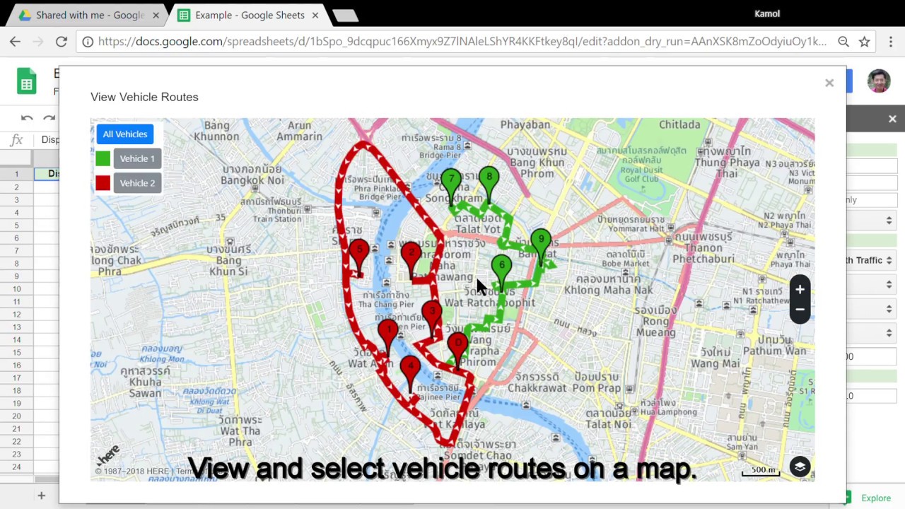 Vehicle Routing Add-On for Google Sheets