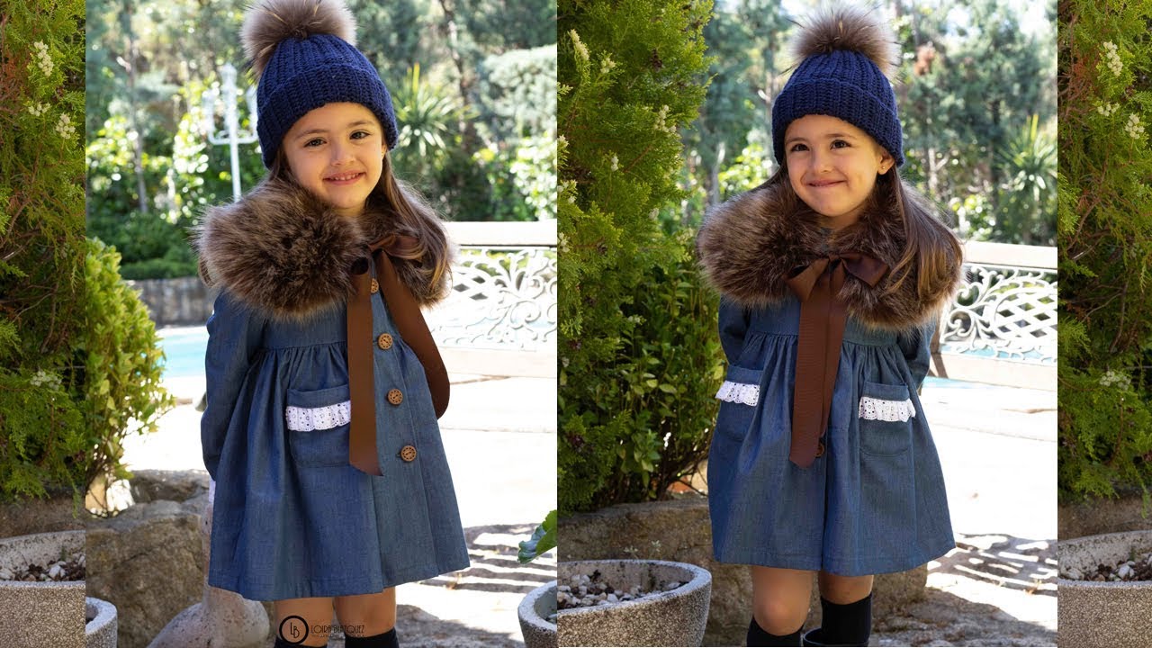 Vestido vaquero para niña. REVISTA PATRONES INFANTILES Nº11.