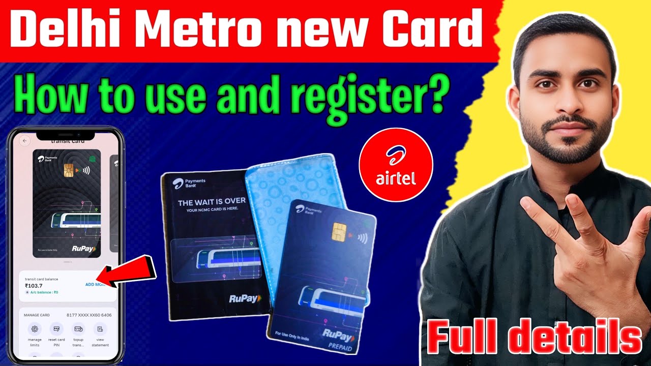 How To Use Delhi Metro Airtel Card | Airtel NCMC Card Recharge, Balance and Manage 