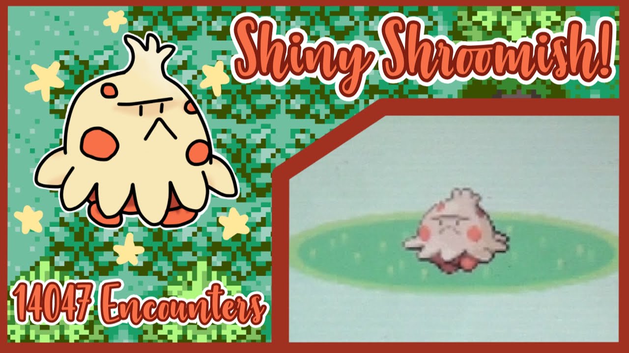 Live shiny Shroomish after 14047 encounters and 8 phases! (69261 total) - Sapphire DTQ #1