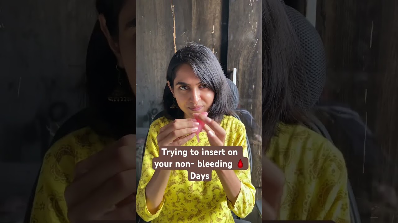 Menstrual cup insertion 🩸❓ #youtubeshorts #periods #menstrualcup