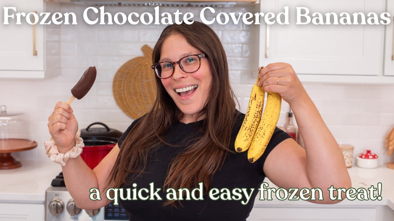 Frozen Chocolate Covered Bananas - Easy 3 Ingredient Frozen Treat