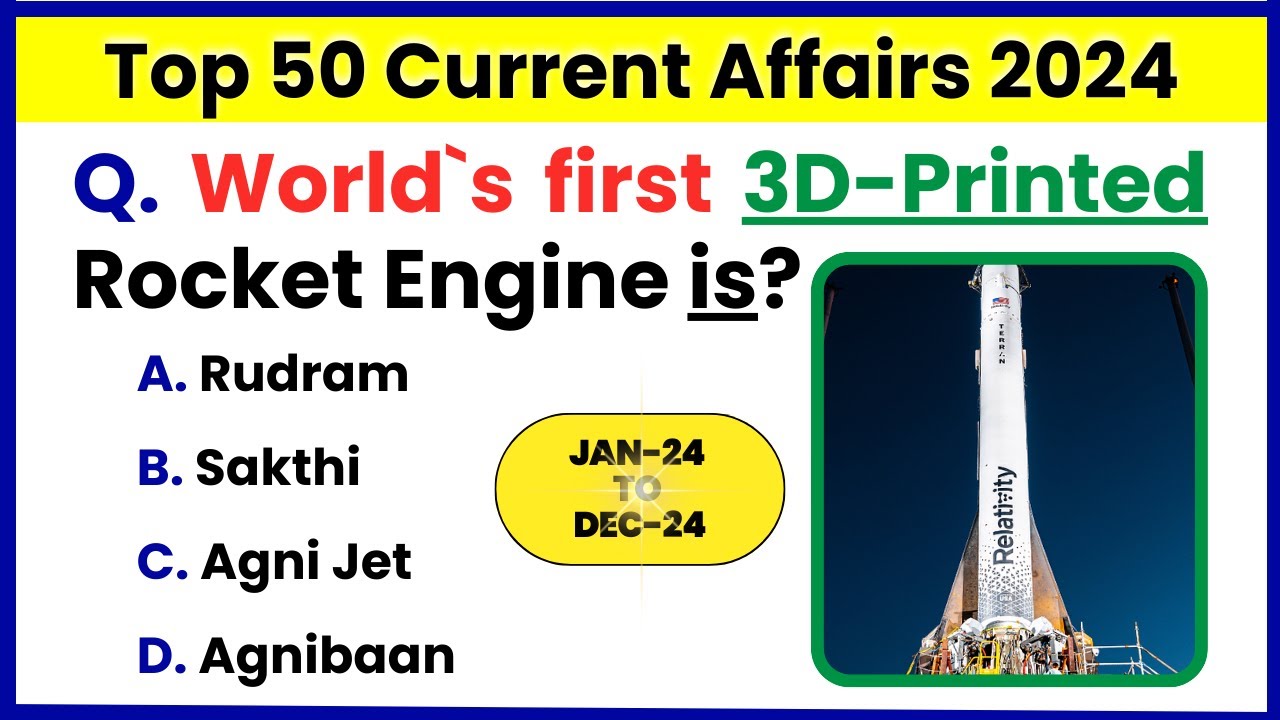 Current Affairs 2024 | January 2024 to December Current Affairs 2024 | Last 12 Months Current Affair