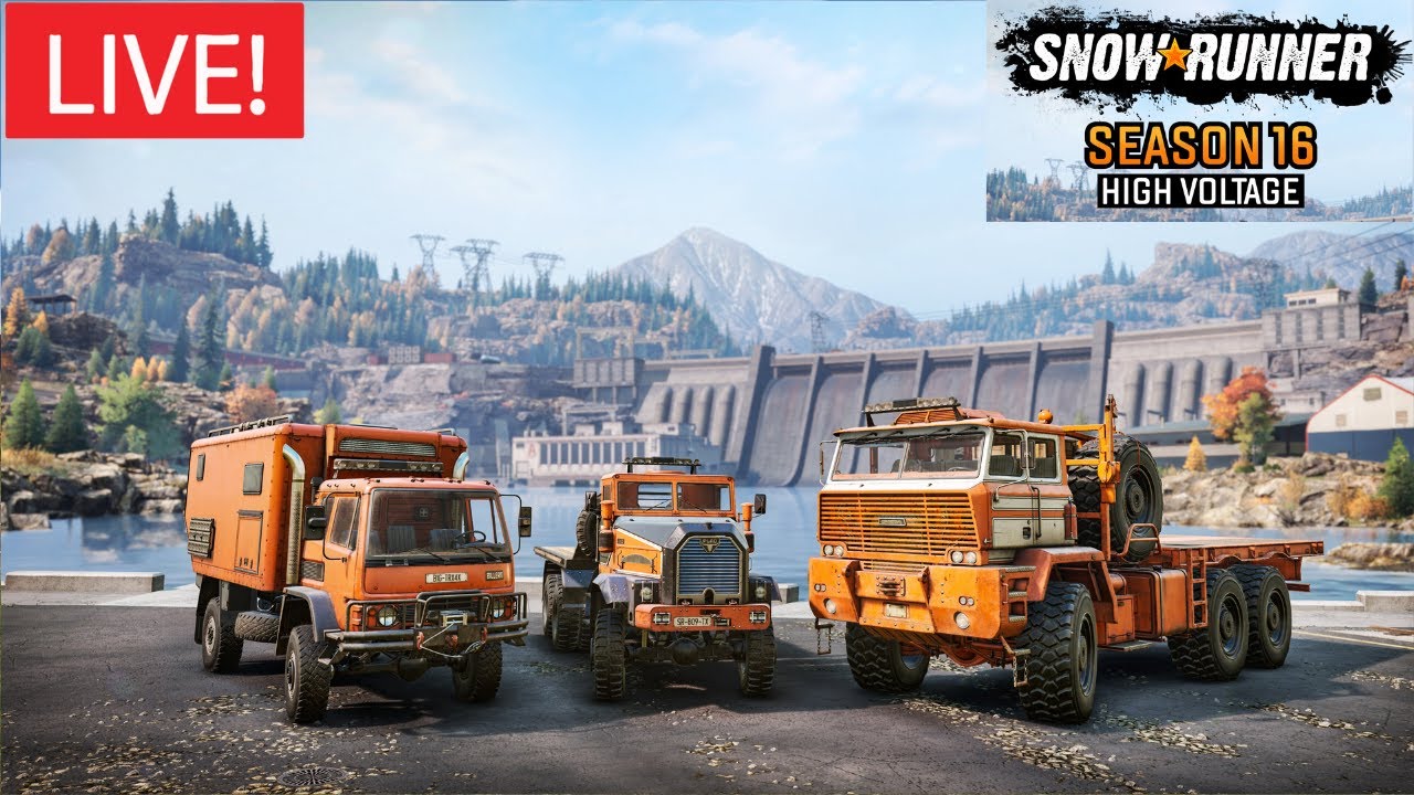 🔴LIVE: NEW SEASON 16 HIGH VOLTAGE FIRST LOOK! | Snowrunner Multiplayer