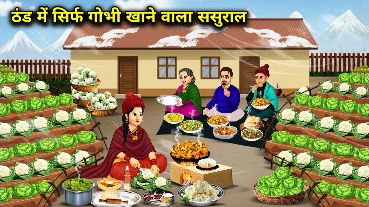 ठंड में सिर्फ गोभी खाने वाला ससुराल | In-laws who only eat cabbage in winter | Cartoon Video 