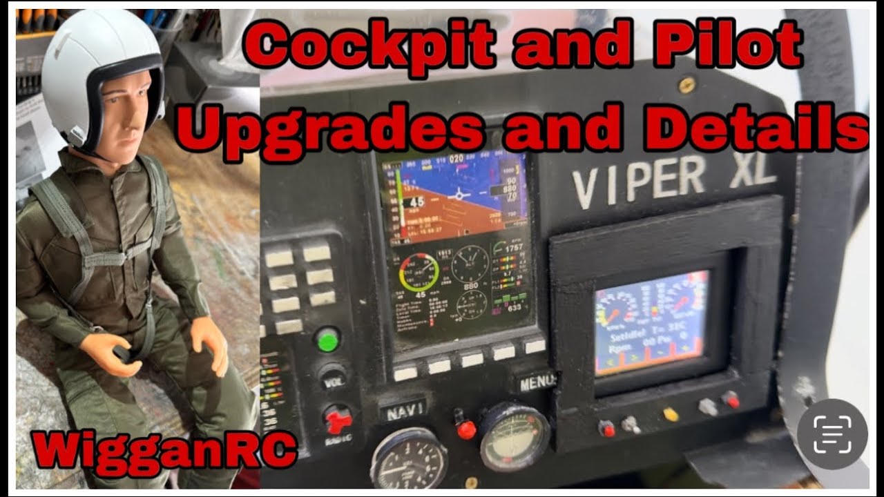 Upgraded Viperjet XXL 3.5m Cockpit and 22” Warbird Jet Pilot