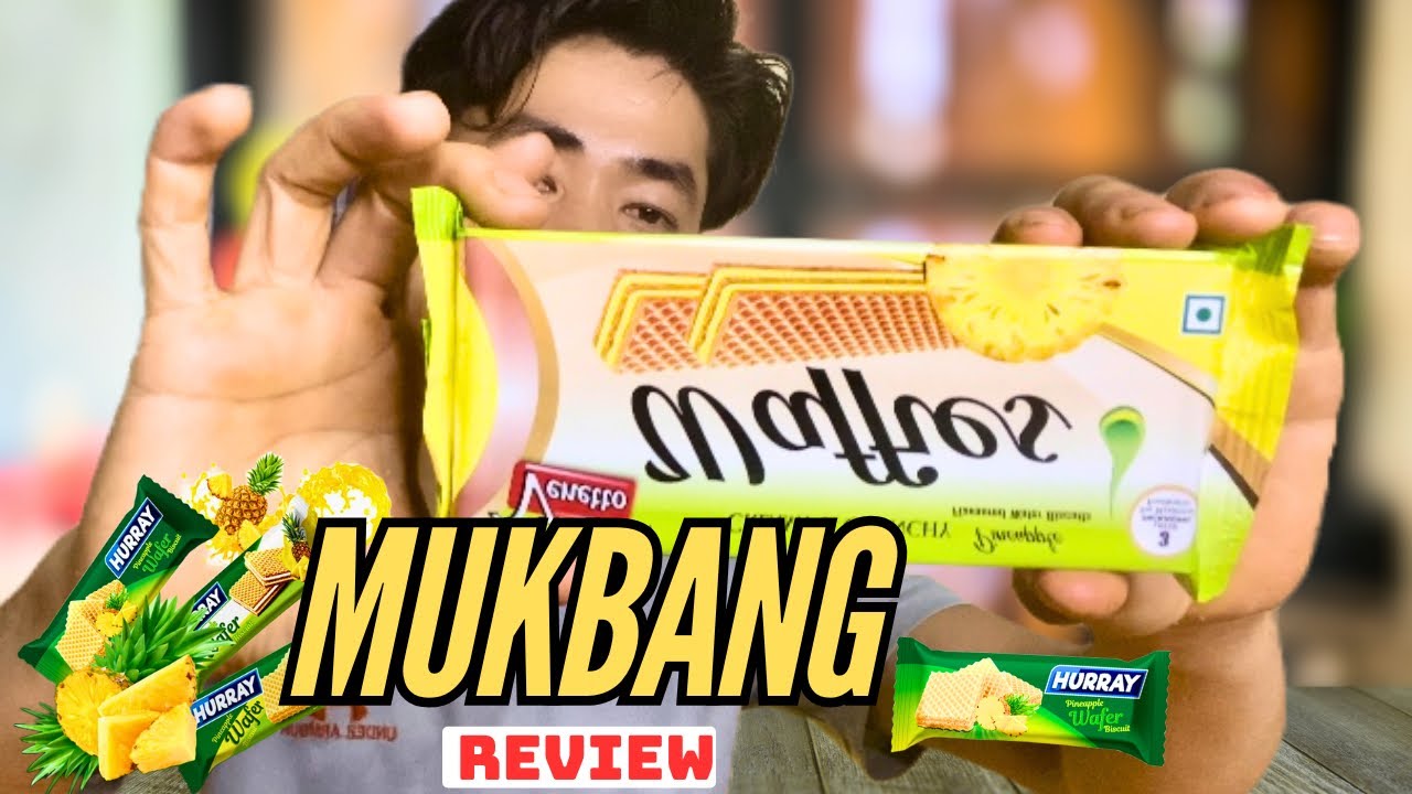 TRYING PINEAPPLE WAFER COOKIES FOR THE FIRST TIME 🍪 #asmr #review #cookiesreview #mukbang