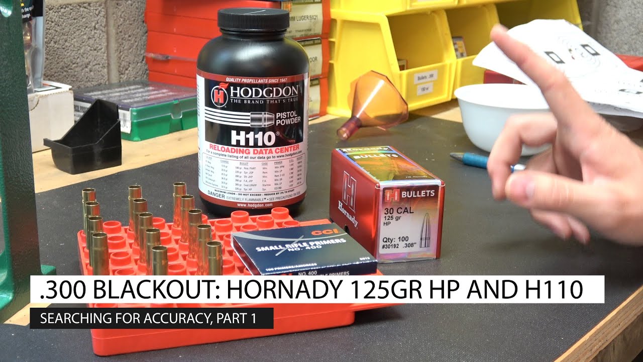 .300 Blackout: Hornady 125gr HP and H110. Searching for Accuracy, Part 1