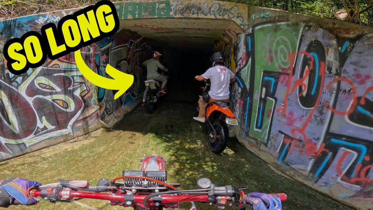 3 IDIOTS EXPLODE A SKETCHY TUNNEL ON MOTORCYCLES!!