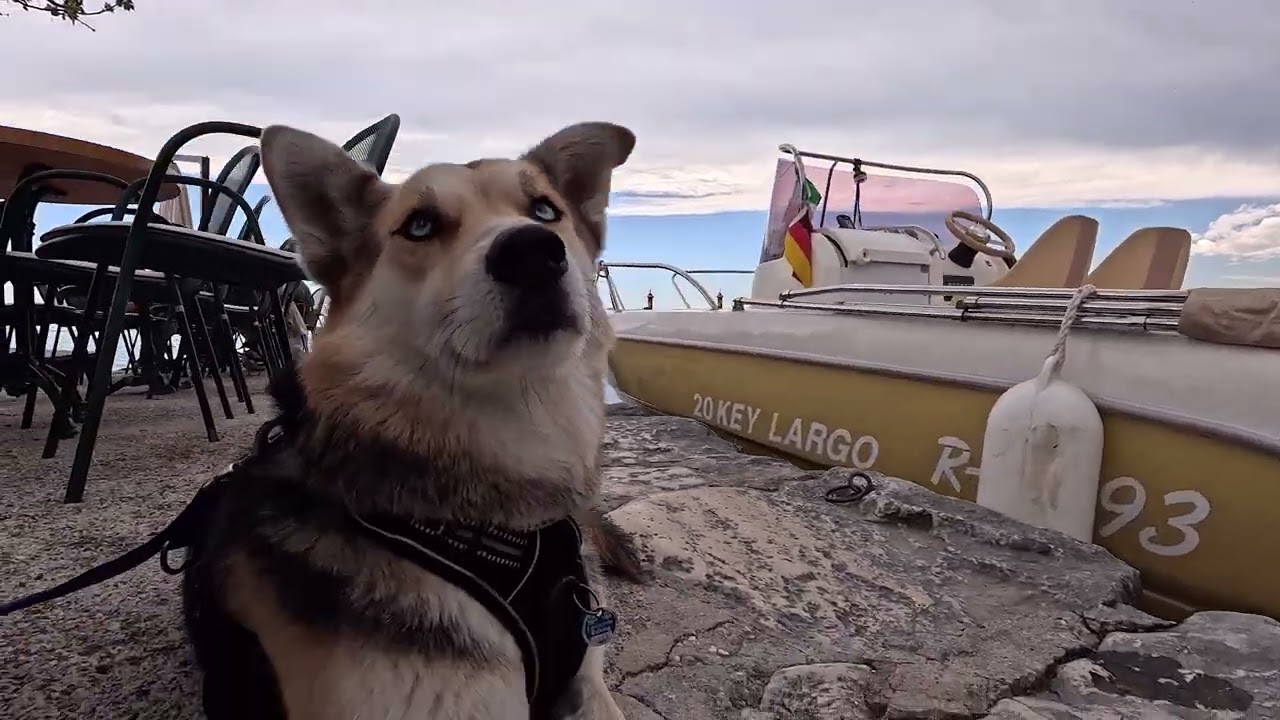 Saisonstart mit dem Motorboot auf dem Gardasee - Wetter geht so, dafür gibts diesmal Wasser im See