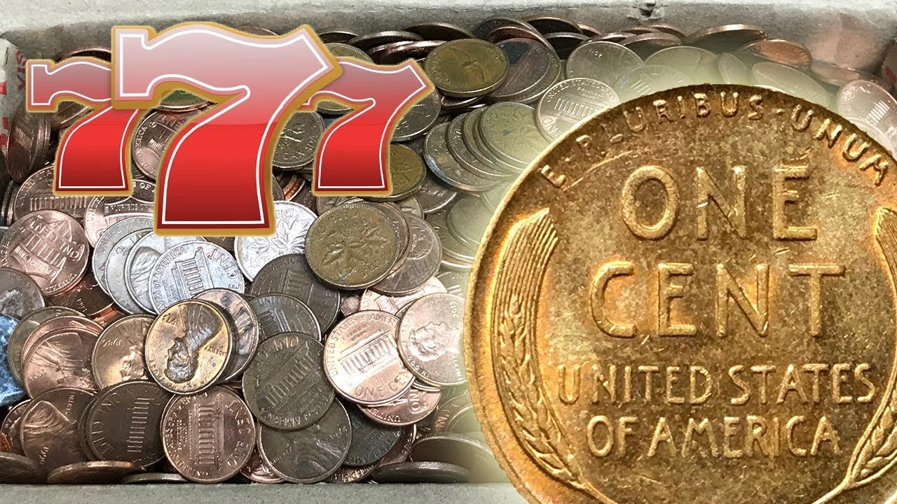 LUCKY 7s - COIN ROLL HUNTING $25 Penny Box
