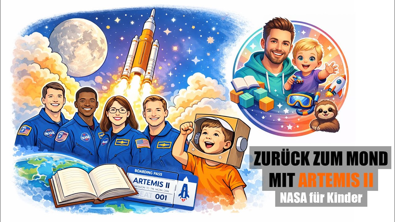 Buch & dein Kind fliegt mit: Zum Mond im Februar 2026 mit NASA Artemis II