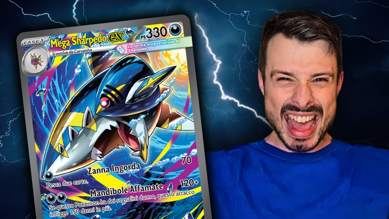 Con MEGA SHARPEDO EX fare 300+ danni &egrave;... fin troppo semplice | Mazzo Pokemon TCG Fiamme Spettrali