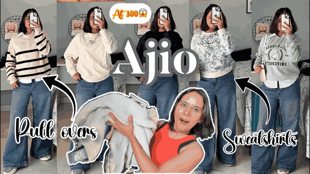 Ajio Winter Haul 2025 ❄️ | Affordable Sweatshirts & Pullovers Under ₹600!