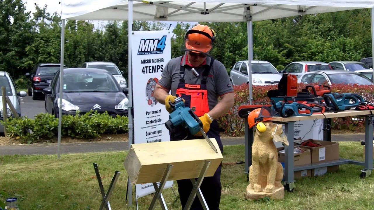 MAKITA FRANCE S.A.S. : Christian CALIPPE présente la tronçonneuse d'élagage à batterie DUC252Z