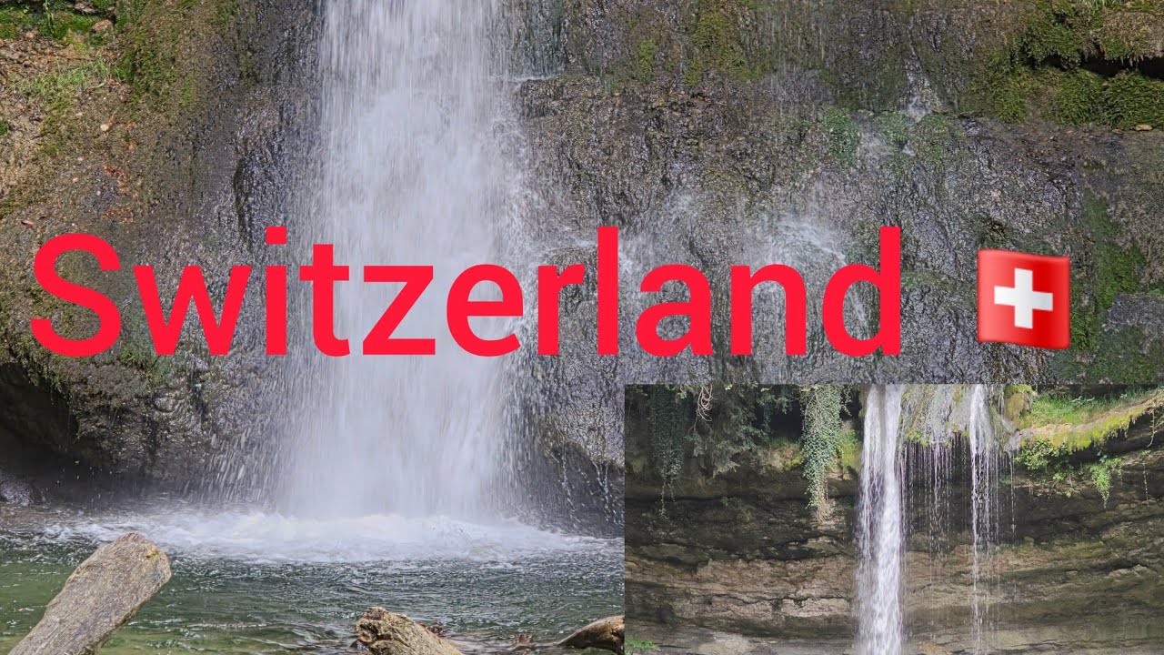 Relaxing Nature Walk -Soothing Waterfall Sounds in Switzerland
