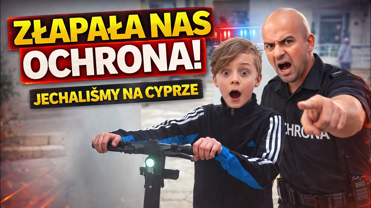Załapał nas ochroniarz - jazda hulajnogami na Cyprze 