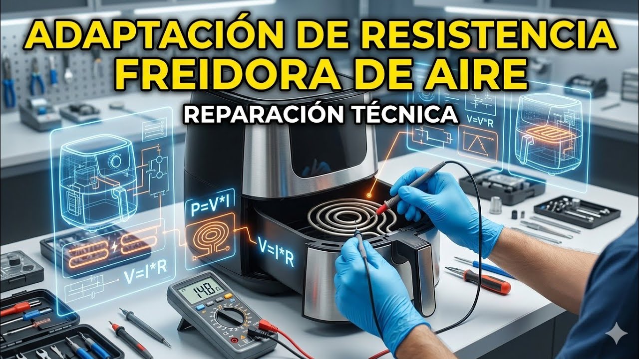 REPARACIÒN DE FREIDORAS DE AIRE -  QUE DEBEMOS TENER EN CUENTA AL ADAPTAR UNA RESISTENCIA
