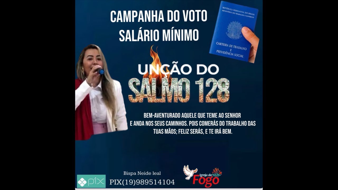 Igreja do fogo Bispa Neide leal  está ao vivo/ campanha do voto do salário mínimo /