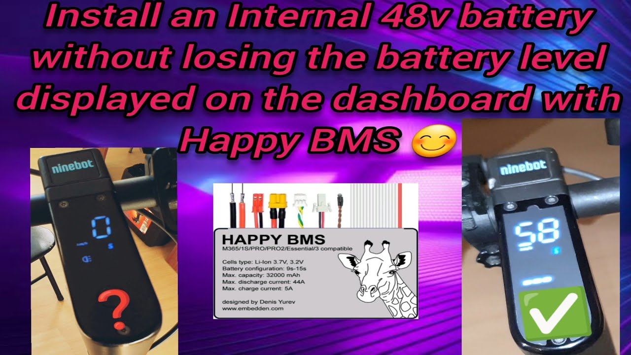 Happy BMS Ninebot Max G30  Internal 48v battery with compatible BMS Ninebot Max G30 Speed hack new!