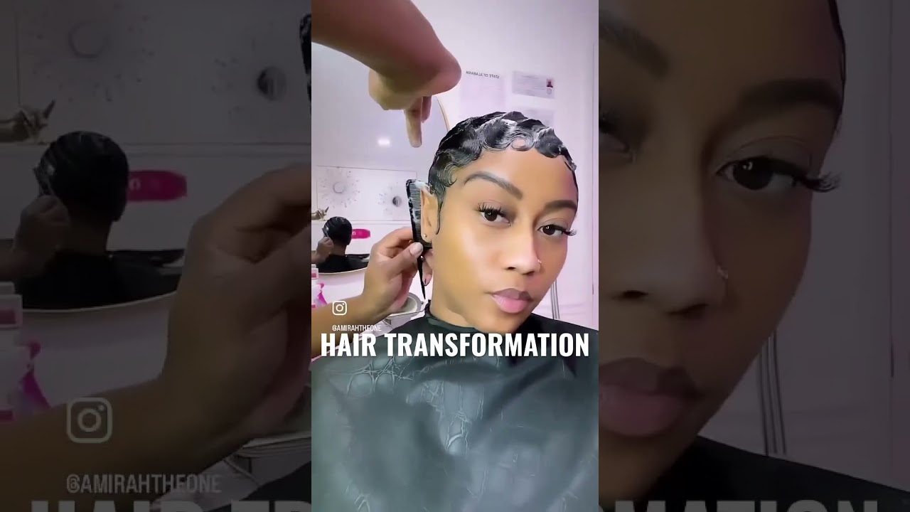 Hair transformation #pixie #fingerwaves #shorthair #adrianniedavrose #fyp #foryourpage