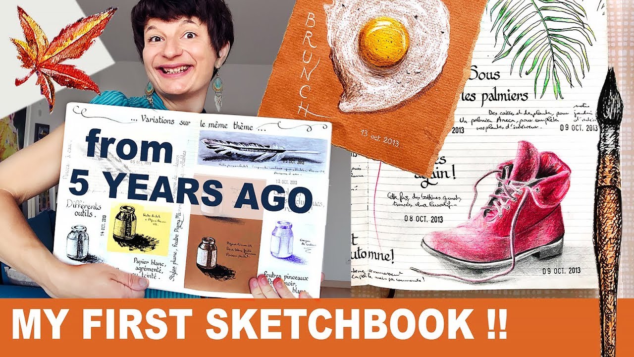 My FIRST SKETCHBOOK 😁 + ART JOURNALING TIPS for Beginners