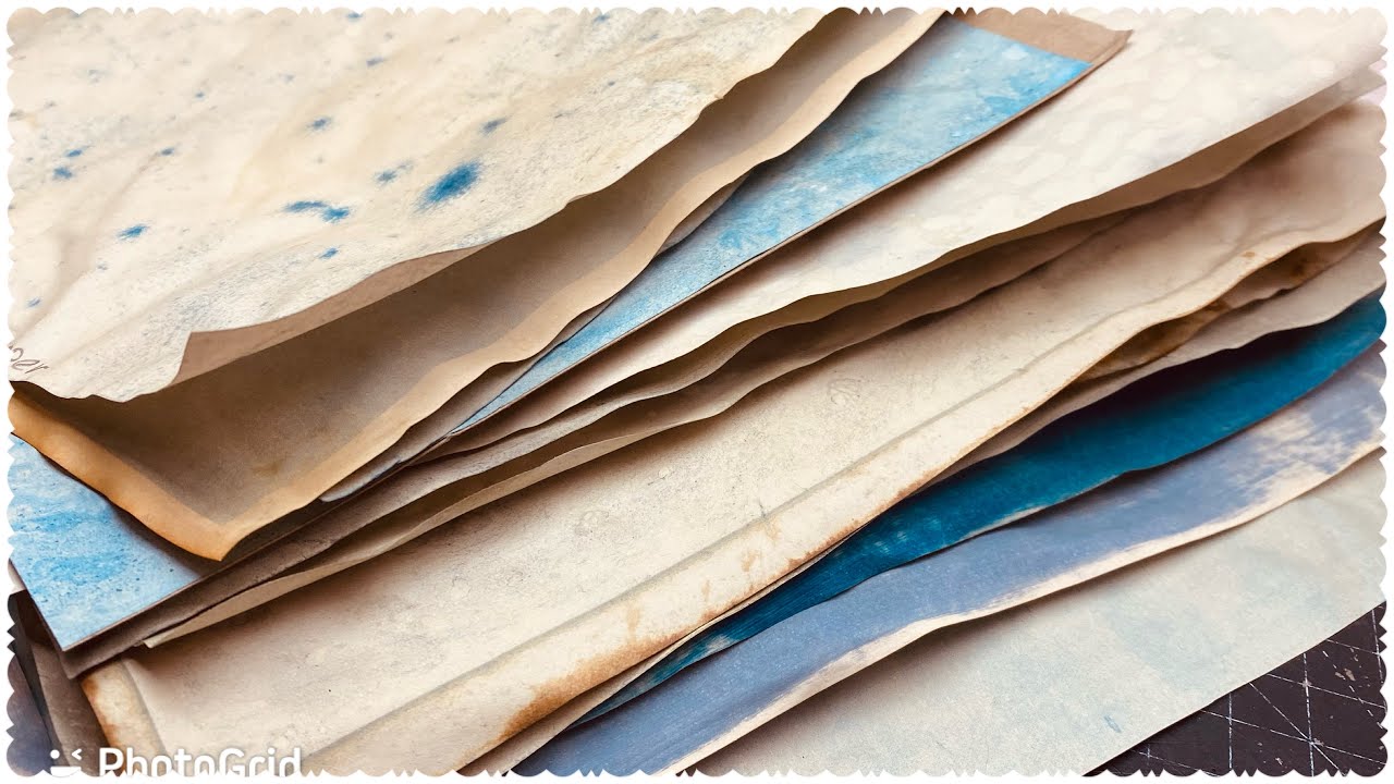 Dyed paper using ink pad