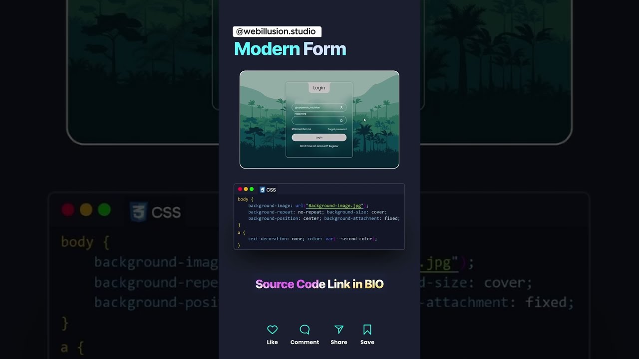 Moderno Formulario Login con HTML y CSS 🔥🔥🔥🔥