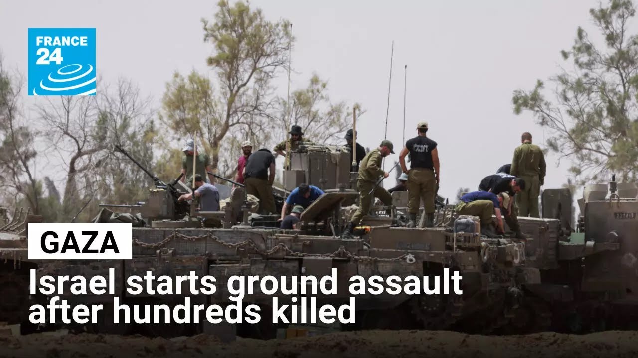 Israel starts Gaza ground assault after hundreds killed, no progress in talks • FRANCE 24 English