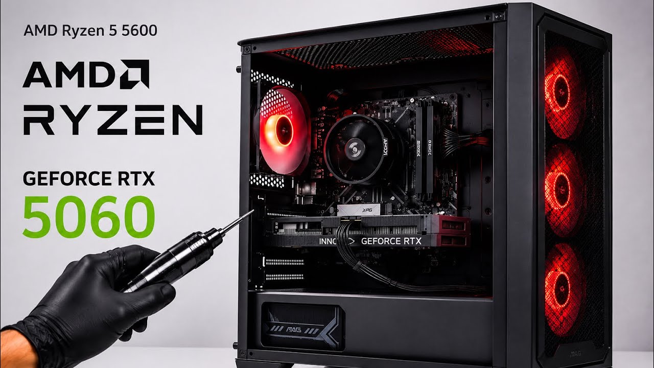 Budget Gaming PC 🔥 Ryzen 5 5600 + RTX 5060 Best 1080p/1440p Gaming PC 2026
