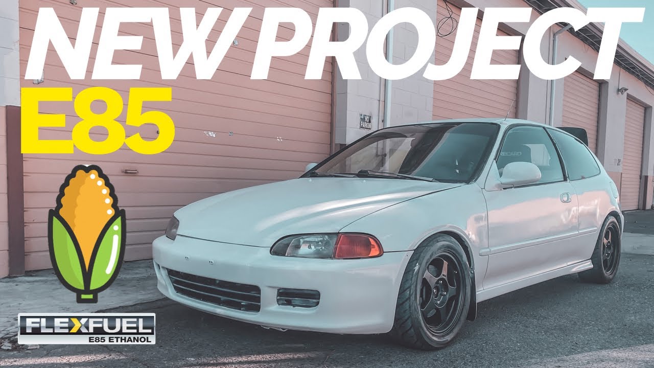 MY NEW PROJECT 200WHP EG CIVIC HATCH B18C1 VTEC TUNED ON E85