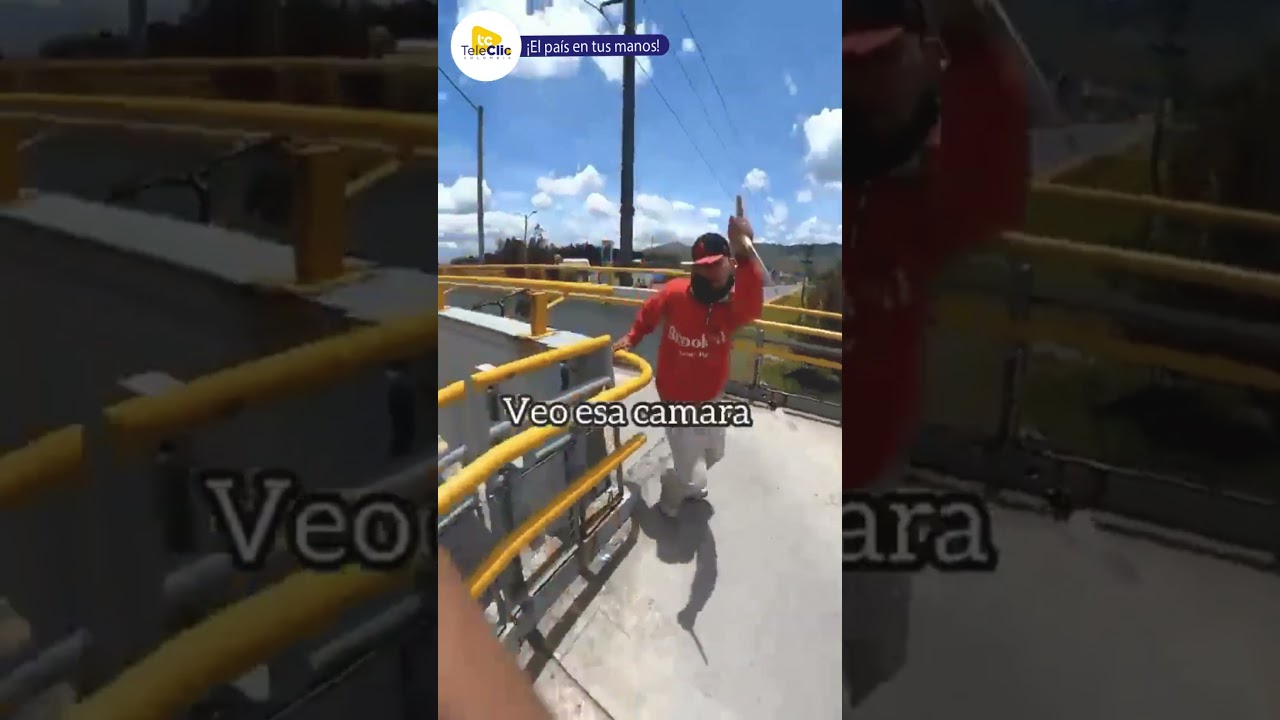 Joven que practicaba parkour grab&oacute; intento de hurt0 en puente de la v&iacute;a Sibat&eacute; #inseguridad
