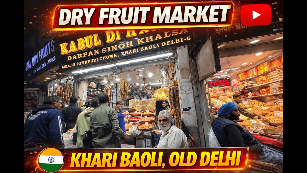 Khari Baoli dry fruit market | Old Delhi shopping market