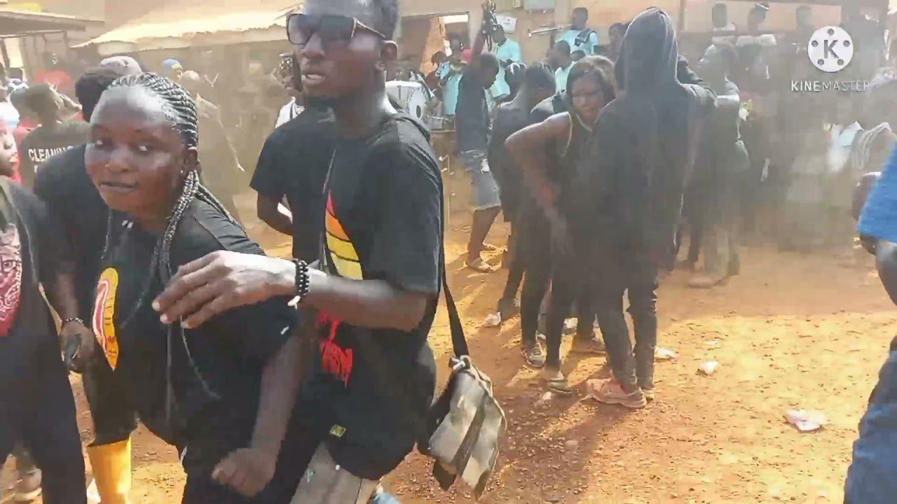 young boys and girls dancing soloku special with brass band