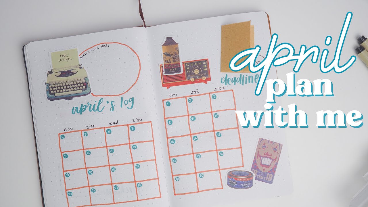 plan with me bullet journal april 2022 | giveaway