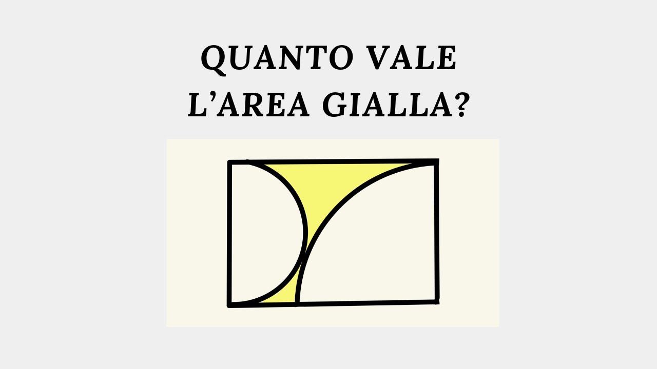 Esercizi di geometria difficili - Quanto vale l'area gialla?
