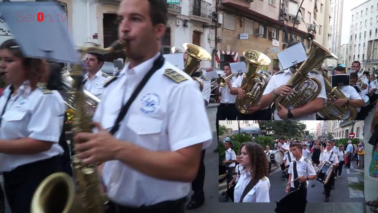 La Patrona de Almería Sale en Procesión   Musica de la Asociación Musical El Castillo de Serón