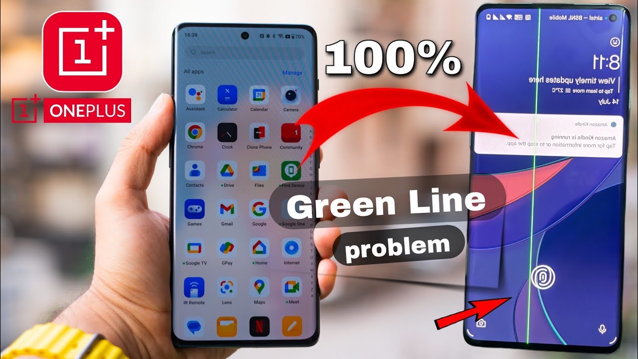 Oneplus 8t green line on screen solution | green line on phone screen | oneplus green line issue
