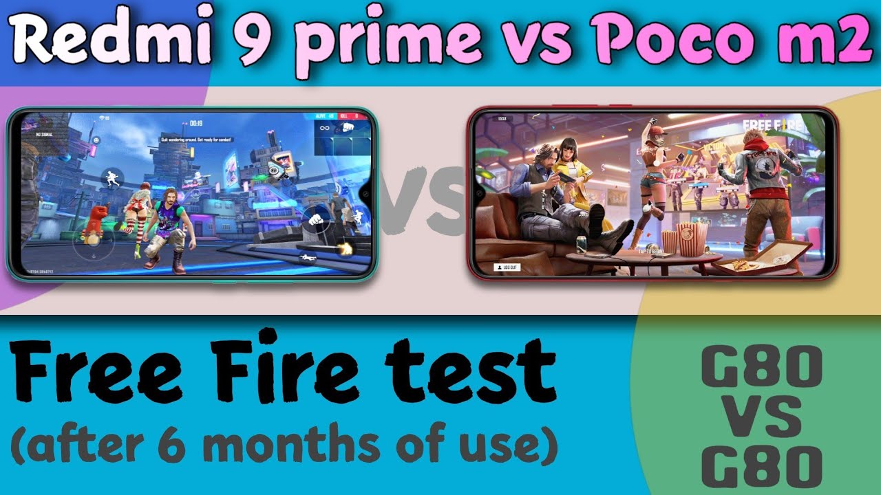 Redmi 9 prime vs Poco m2 free fire test after 6 months of use😳 who's better in performance 🔥